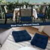 2 PCS 21'' x 21'' Patio Chair Seat Cushion Pads Indoor/Outdoor Turquoise