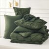 Dorm Bedding Twin Comforter Set - 5 Pieces Pintuck Bed in A Bag with Comforters, Sheets, Pillowcases & Shams