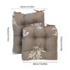 Outdoor Patio Cushion, Rocking Chair Cushion Set, Tufted Pads, Set of Upper and Lower with Ties Pack of 2 (2 Sets) - Back 21