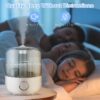 Humidifiers for Bedroom, Ultra Quiet Cool Mist Humidifier for Baby, Ultrasonic Air Humidifier with Auto Shut off, Adjustable 360° Rotation Nozzles, White