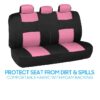PolyPro Car Seat Covers Full Set in Charcoal on Black – Front and Rear Split Bench for Cars, Easy to Install Cover Set, Accessories Auto Trucks Van SUV
