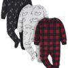 Baby and Toddler Neutral Microfleece Blanket Sleeper Pajamas, 3-Pack, Sizes 0/3M-5T