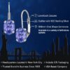 Gem Stone King 925 Sterling Silver Oval Cabochon White Simulated Opal Earrings for Women (2.10 Cttw, Oval 8X6MM)