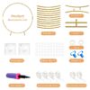 TINANA Round Balloon Arch Kit with Accessories, 7.2 Feet Balloon Hoop Stand, Gold Metal Balloon Circle Frame