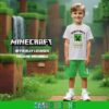 Creeper Boys 3-Piece Set - Short Sleeve Graphic T-Shirt, Shorts & Socks - Complete Summer Outfit for Kids (Sizes 4-16)