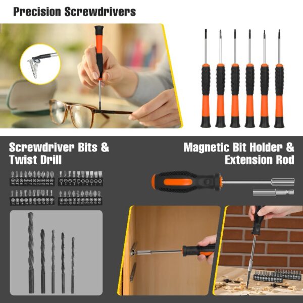 171 Piece Socket Wrench Auto Repair Tool Combination Package 1/4