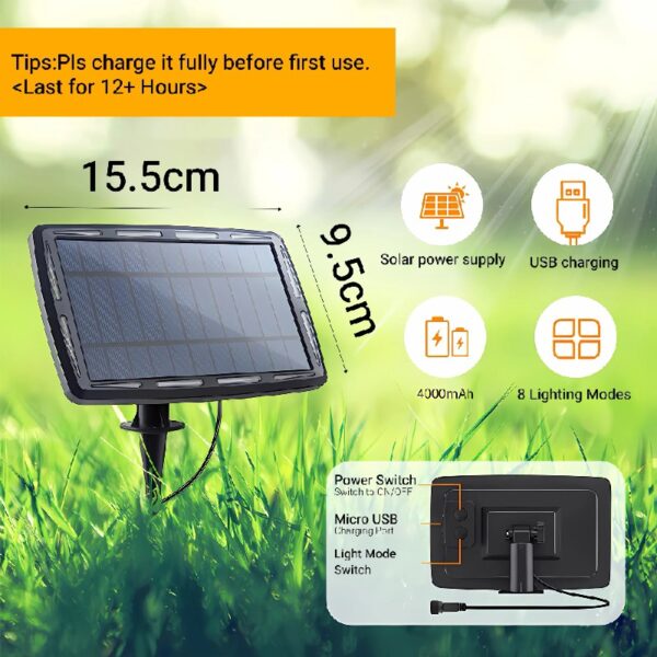 DAYBETTER G40 Outdoor String Lights, Remote Control, 50ft Waterproof Hanging Lights with 8 Lighting Modes, 25 LED Bulbs, for Outside