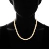 Natalia Drake Natalia Drake Tri Color Sterling Silver Braided Herringbone Necklace for Women