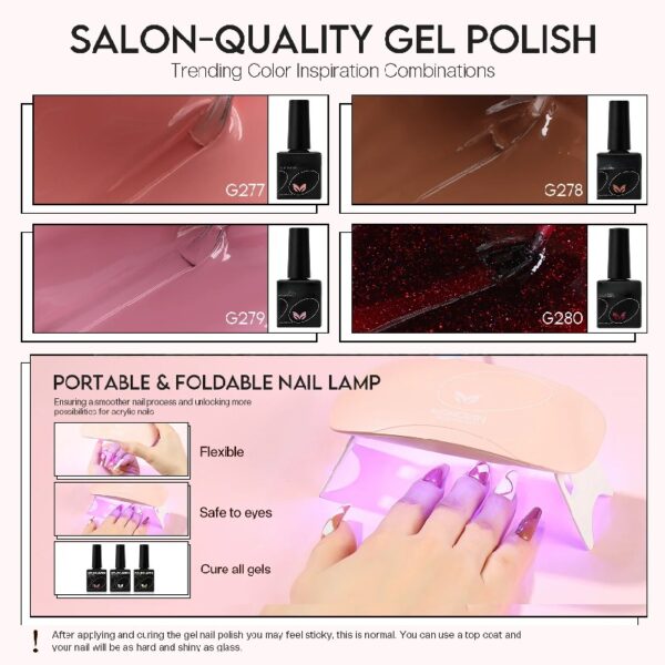 Acrylic Nail Kit with U V Lamp with Everything Starter Nail Kit Set Professional for Beginners