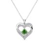 Forever March Birthstone 18k White Gold Plated Women's Necklace, Swarovski Crystals