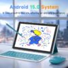 2024 Newest Android 13 Tablet 10 Inch, 12GB RAM 128GB ROM/1TB Expandable Tablet PC, 2 in 1 Tablets with Keyboard, Quad-Core 2.0GHz CPU HD Screen, Google Certified 5G WiFi 6 BT 5.0, 8MP Camera Tableta