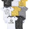 Baby Boy Short Sleeves Onesies Bodysuits, 8-Pack, Sizes Newborn-12M