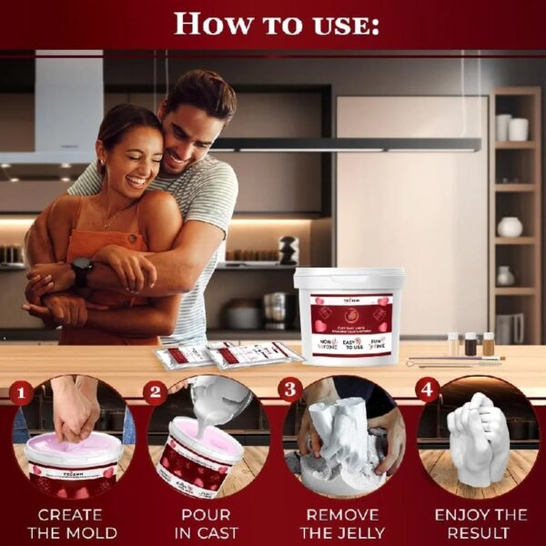 Hand Casting Kit – Unique Gift for Babies & Adults – Ideal DIY Gift for Your Loved Ones, Couples, Family – For Wedding, Anniversary, Baby Shower, Mother’s Day, Christmas – Romantic Gifts – Kit1