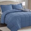 Light Weight Down Alternative Comforter Set, Queen, Green, Reversible