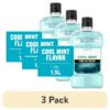 (3 pack) Zero Alcohol-Free Mouthwash Oral Care for Bad Breath, Cool Mint, 1.5 L