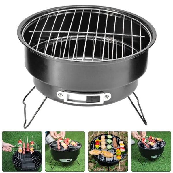 Outdoor Grill Stove Barbecue Stove Round Grill Stove Portable Barbecue Grill