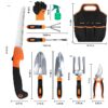 Garden Tool Set, Stainless Steel Heavy Duty Gardening Tool Set, with Non-Slip Rubber Grip, Storage Tote Bag, Outdoor Hand Tools, Ideal Garden Tool Kit Gifts
