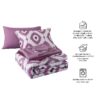 7 Piece Reversible Bed in a Bag Comforter Set with Sheets, Black, Queen