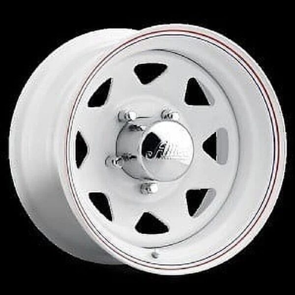 12x4 5X4.50 +00 310W White Spoke Gloss White Wheel Rim