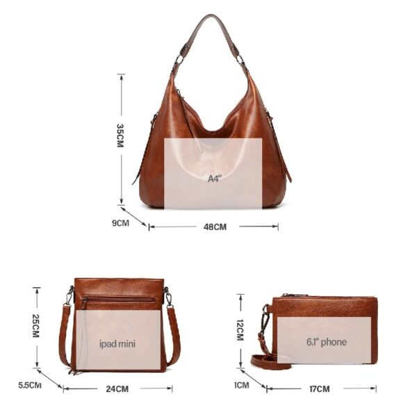 Sendfen Handbags for Women Shoulder Bags Tote Satchel Hobo 4pcs Purse Set