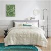 Dorm Bedding Twin Comforter Set - 5 Pieces Pintuck Bed in A Bag with Comforters, Sheets, Pillowcases & Shams