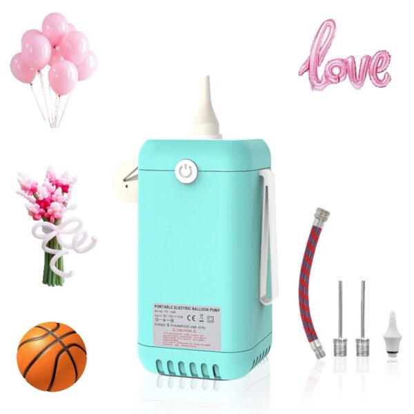 2-in-1 Electric Air Balloon Pump，Balloon Inflator for 260q,Foil, Latex Balloons and Sport Balls