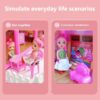Dollhouse 16 Room Play House with Furniture and Light Toys for Ages 3+