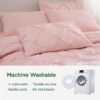 Dorm Bedding Twin Comforter Set - 5 Pieces Pintuck Bed in A Bag with Comforters, Sheets, Pillowcases & Shams