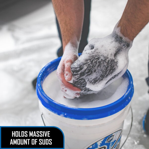 The Cyclone Ultra - Car Wash Mitts - 8in x 9in Blue + Black (2 Pack)