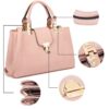 Women Satchel Handbags Top Handle Purse Medium Tote Bag Vegan Leather Shoulder Bag
