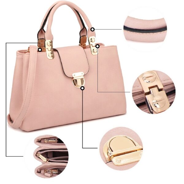 Women Satchel Handbags Top Handle Purse Medium Tote Bag Vegan Leather Shoulder Bag