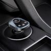 Bluetooth FM Transmitter,with App Control,Compatible with Most Smartphones,5.8x4.3x7.2cm