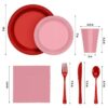 Exquisite 350 Piece Easter Plastic Disposable Party Plates & Dinnerware Combo Set