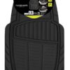 4PC PREMIUM RUBBER CAR MAT TOLL BLACK- Universal Fit for Cars, Trucks,202WM35