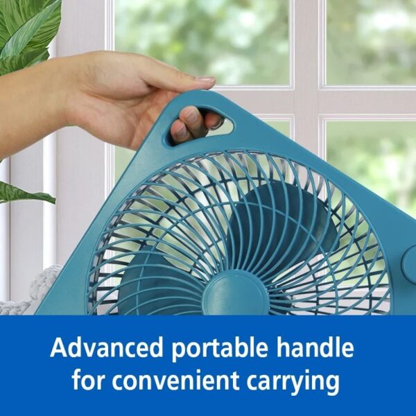 c4c2af45f208426480cdb332018ac9e9 (2 pack) Mainstays 9-inch Box Indoor Comfort Personal AC Electric Fan, 3 Speeds, Black
