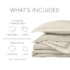 Full/Queen Comforter Sets, Reversible 3 Piece Extra Soft Bedding Set, Chambray Print Sage Green Comforter Bed Set with Pillow Shams