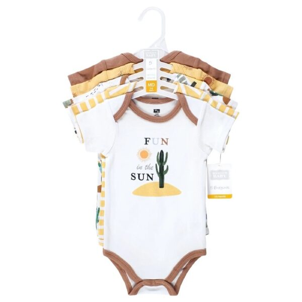 Short Sleeve Bodysuits, 5-Pack, Newborn- 24 Months