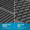 M783 DuraChannel Heavy Duty Rubber Car Floor Mats Liner for Auto - All Weather 3 Piece Set Front & Rear, Fits Car Truck SUV Van, Universal Trim to Fit