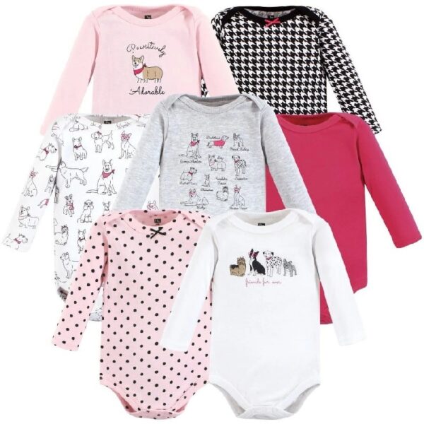 Cotton Long-Sleeve Bodysuits, 7-Pack, Preemie-24 Months
