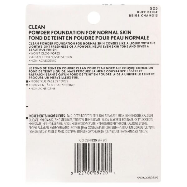 (4 pack) Clean Simply Powder Foundation, 505 Ivory, 0.44 oz, Anti-Aging Foundation