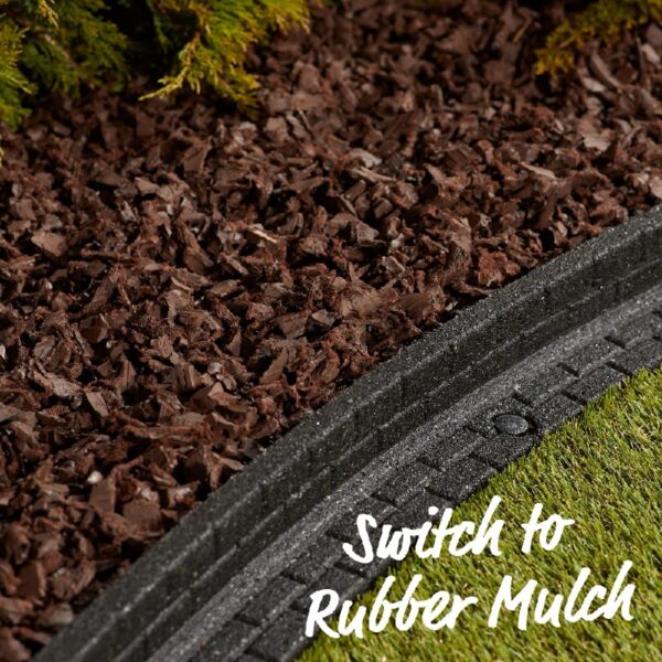 Premium Brown Rubber Mulch Nuggets, 0.8 cu ft