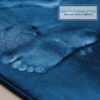 Nestl Set of 3 Absorbent Memory Foam Bath Mat Bathroom Rugs, Gray, Large 20