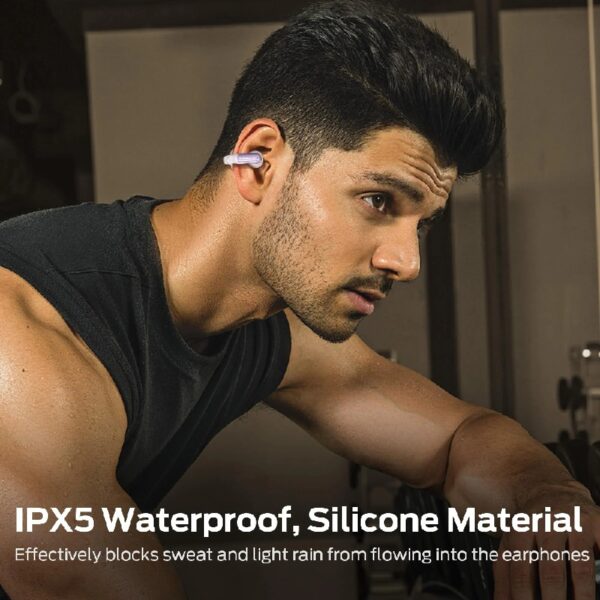 Bluetooth Wireless Earbuds, Comfortable Clip-On Bluetooth Earbuds, Open Ear Earbuds with Noise Cancellation, IPX5 Waterproof & Touch Control Wireless Headphones for Sport