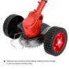 24V Black Electric Weed Eater Lawn Edger Cordless Grass String Trimmer Cutter + 2 Batteries & 3 Types Blades
