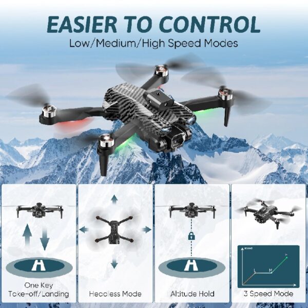 RC Mini Drone with Camera Kids Adults, Foldable 4K Quadcopter FPV Video HD Drones for Beginners, Christmas Gifts Toys for Kids Boys