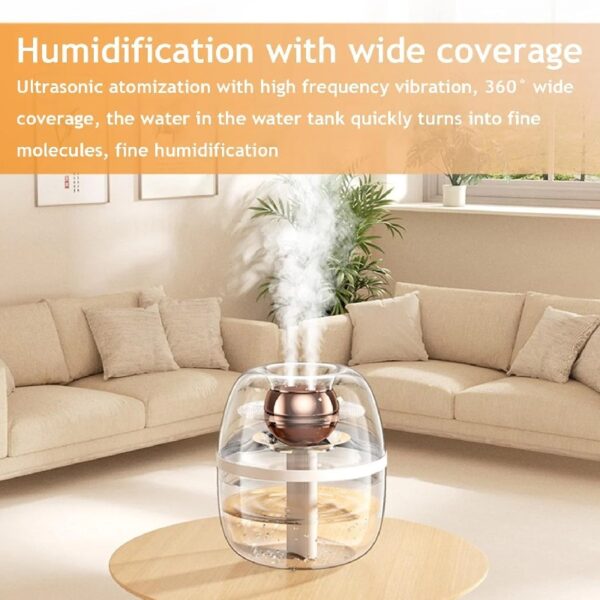 Dreamzy Humidifier 2025 New, Dreamzy Humidifiers for Bedroom Large Room and Bedroom Small, Dreamzy Humidifier Copper Coil, Small Table Top Humidifiers for Bedroom, Desktop Humidifier (B-Pink)