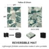 Outdoor Rug Carpet 5'x8' Waterproof Reversible Patio Rug Portable Indoor Outdoor Rug Plastic Straw Rug for Beach RV Camping Garden Picnic Deck Backyard Porch Decor Black