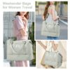 c8556091100b48e7931ab32d01769e1c Weekender Bags for Women, Travel Duffel Bags with Shoe Compartment,Personal Item Travel Bag for Airlines, Carry on Overnight Tote Bag for women,Beige&Brown