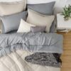 Light Purple Queen Comforter Set - 7 Pieces Reversible Queen Bed in a Bag, Queen Bed Set Light Purple and Grey with Comforters, Sheets, Pillowcases & Shams
