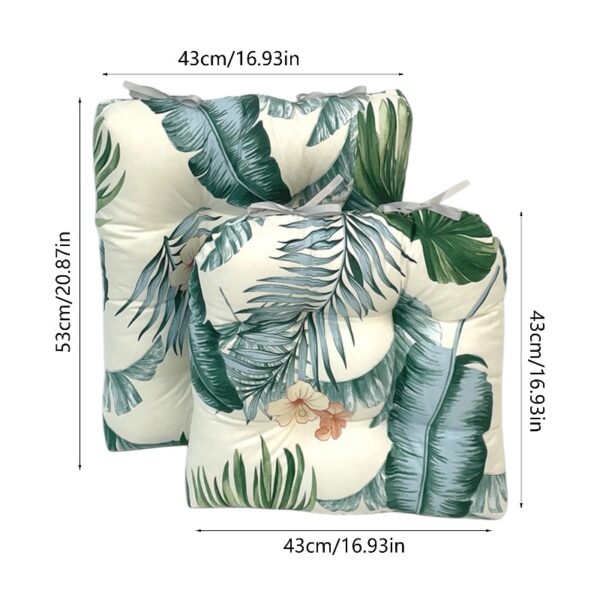Outdoor Patio Cushion, Rocking Chair Cushion Set, Tufted Pads, Set of Upper and Lower with Ties Pack of 2 (2 Sets) - Back 21